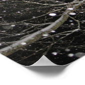 Sneeuw in de nacht poster (Hoek)