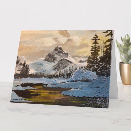 Sneeuw in de Rocky Mountains, door Gary Poling Kaart (Kleine Plant)