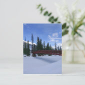 Sneeuw in de Simpson Trailhead Kootenay Feestdagenkaart (Staand voorkant)