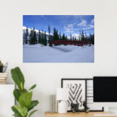 Sneeuw in de Simpson Trailhead Kootenay Poster (Thuiskantoor)