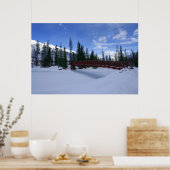 Sneeuw in de Simpson Trailhead Kootenay Poster (Keuken)