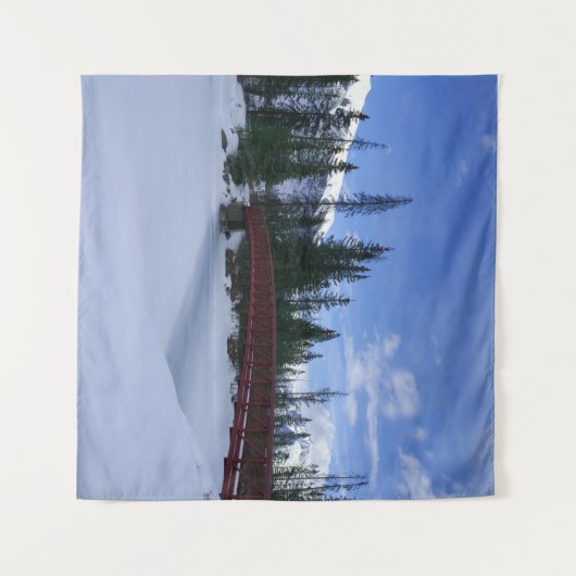 Sneeuw in de Simpson Trailhead Kootenay Wandkleed (Voorkant (horizontaal))