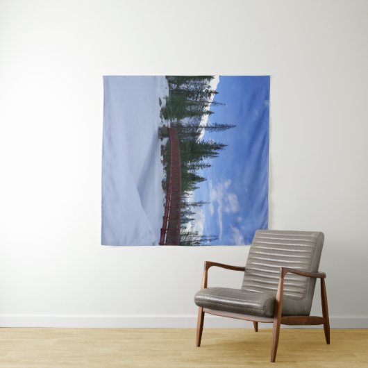 Sneeuw in de Simpson Trailhead Kootenay Wandkleed (In Situ (horizontaal))