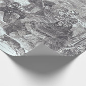 SNEEUW IN DE STAD Vintage kerst inpakpapier (Hoek)