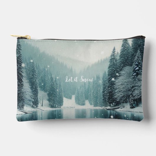 Sneeuw in de winter, bergmeer etui (Voorkant)