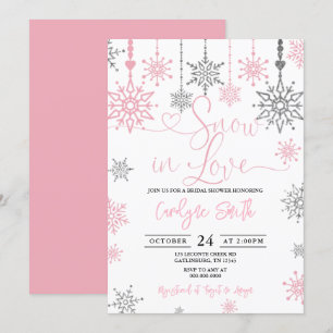 Sneeuw in de winter Bridal Shower Kaart
