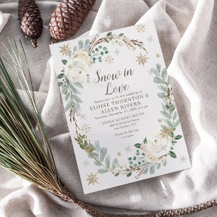 Sneeuw in de winter Floral Weddenschap Save The Date