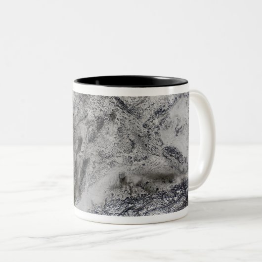 Sneeuw in Europa Tweekleurige Koffiemok (Voorkant rechts)