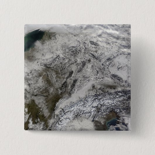 Sneeuw in Europa Vierkante Button 5,1 Cm (Voorkant)