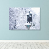 Sneeuw in het park canvas afdruk (Insitu (Houten vloer))