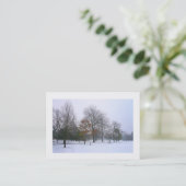 Sneeuw in het park, foto van Mini Visitekaartje (Staand voorkant)