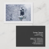 Sneeuw in het park (grens) visitekaartje (Voorkant / Achterkant)