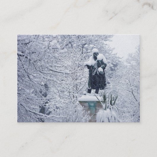 Sneeuw in het park visitekaartje (Voorkant)