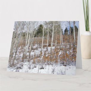 Sneeuw in het Wenskaart van de vogelbomen Kaart