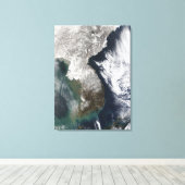 Sneeuw in Korea Canvas Afdruk (Insitu (Houten vloer))