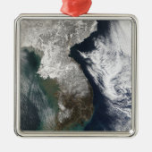 Sneeuw in Korea Metalen Ornament (Voorkant)