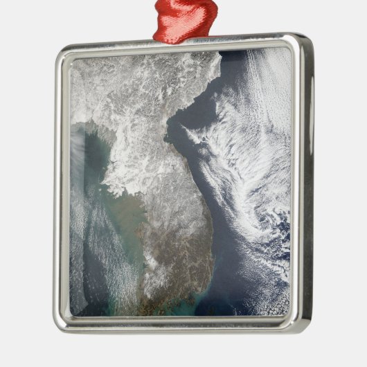 Sneeuw in Korea Metalen Ornament (Links)