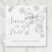 Sneeuw in liefde bedankjes labels (Voorkant)