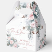 Sneeuw in liefde besneeuwde dennen winter bruiloft bedankdoosjes (Voorkant)