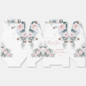 Sneeuw in liefde besneeuwde dennen winter bruiloft bedankdoosjes (Ongevouwen)