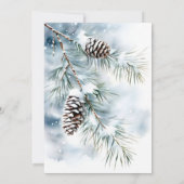 Sneeuw in liefde besneeuwde dennen winter vrijgeze kaart (Achterkant)