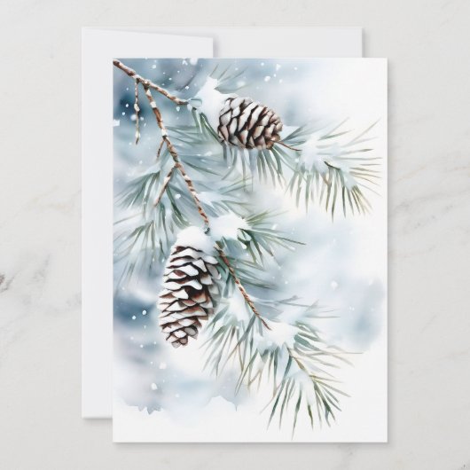 Sneeuw in liefde besneeuwde dennen winter vrijgeze kaart (Achterkant)