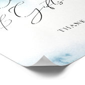 Sneeuw in Liefde Blauw Vrijgezellenfeest Kaarten & Poster (Hoek)