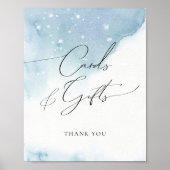 Sneeuw in Liefde Blauw Vrijgezellenfeest Kaarten & Poster (Voorkant)