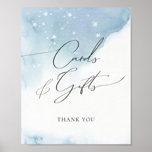 Sneeuw in Liefde Blauw Vrijgezellenfeest Kaarten & Poster (Voorkant)