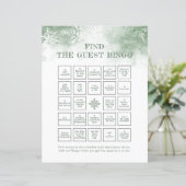 Sneeuw in Liefde Bruids Spel Vind de Gast Bingo (Staand voorkant)