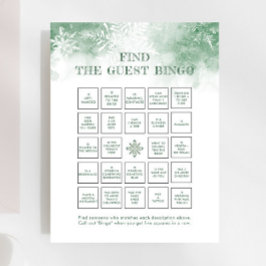 Sneeuw in Liefde Bruids Spel Vind de Gast Bingo