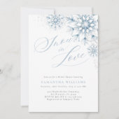 Sneeuw in liefde bruidsdouche uitnodiging (Voorkant)