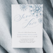 Sneeuw in liefde bruidsdouche uitnodiging