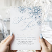 Sneeuw in liefde bruidsdouche uitnodiging