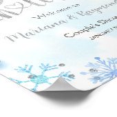 Sneeuw in Liefde Couple's Douche Welkomstbord Poster (Hoek)