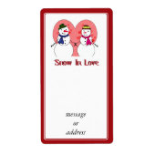 Sneeuw in liefde etiket (Voorkant)