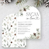 Sneeuw in Liefde Evergreen Bruids Douche uitnodigi Kaart