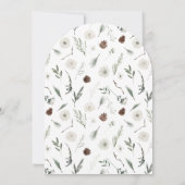 Sneeuw in Liefde Evergreen Bruids Douche uitnodigi Kaart (Achterkant)