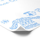 Sneeuw in liefde grillige gunsten poster (Hoek)