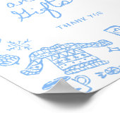 Sneeuw in liefde grillige Kaarten en geschenken Poster (Hoek)