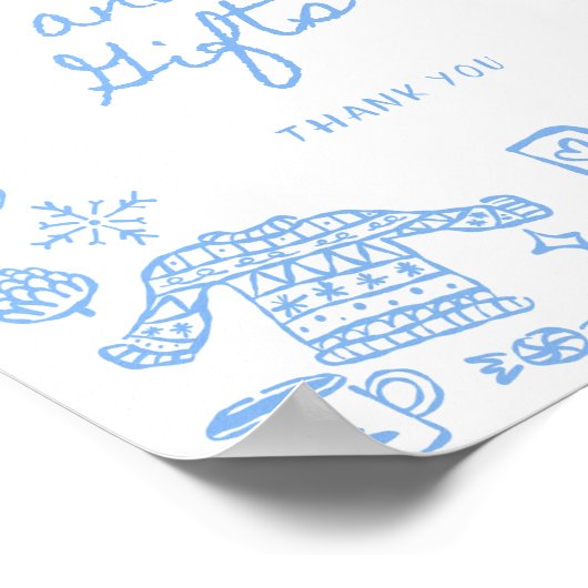 Sneeuw in liefde grillige Kaarten en geschenken Poster (Hoek)