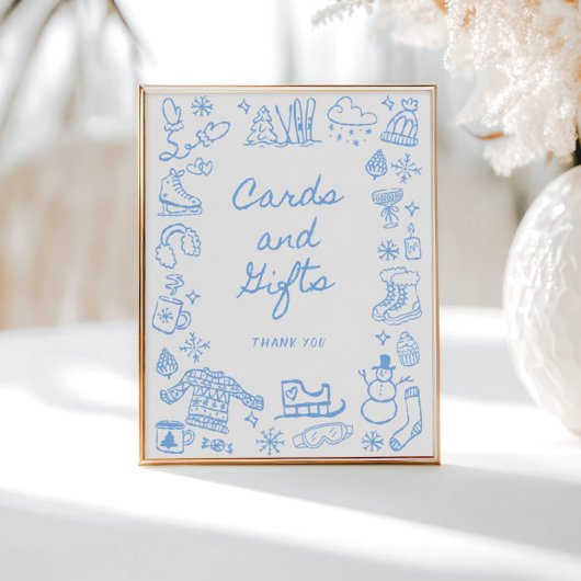 Sneeuw in liefde grillige Kaarten en geschenken Poster