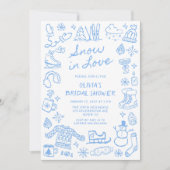 Sneeuw in liefde in één Vrijgezellenfeest Kaart (Voorkant)