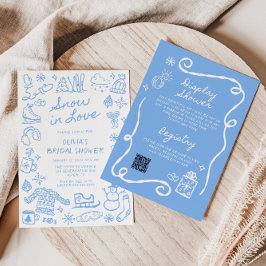 Sneeuw in liefde in één Vrijgezellenfeest Kaart