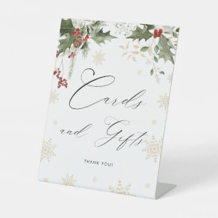 Sneeuw in Liefde Kaarten & Geschenken Vrijgezellen Reclamebord Met Voetstuk