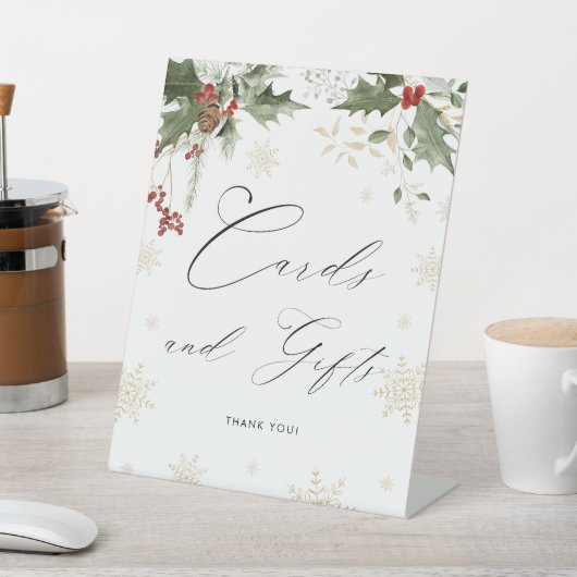 Sneeuw in Liefde Kaarten & Geschenken Vrijgezellen Reclamebord Met Voetstuk (Insitu)