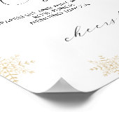 Sneeuw in Liefde Mimosa Bar Winter Vrijgezellenfee Poster (Hoek)