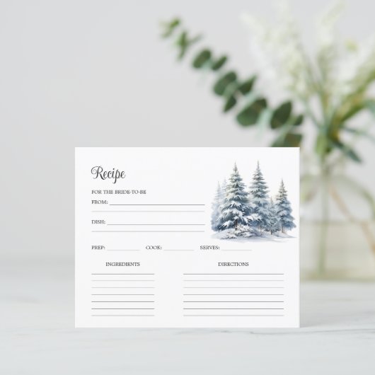 Sneeuw in liefde. Pine forest Vrijgezellenfeest re (Staand voorkant)