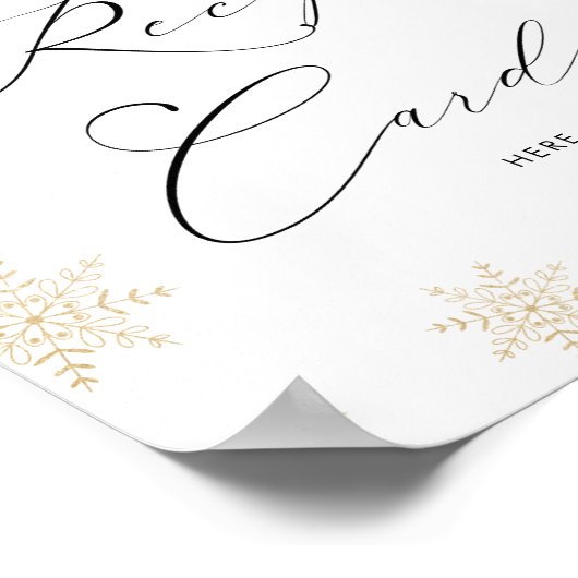 Sneeuw in Liefde Recept Kaarten Winter Vrijgezelle Poster (Hoek)