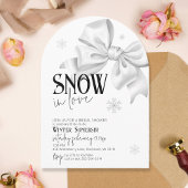 Sneeuw in liefde Schattigee boog Vrijgezellenfeest Kaart